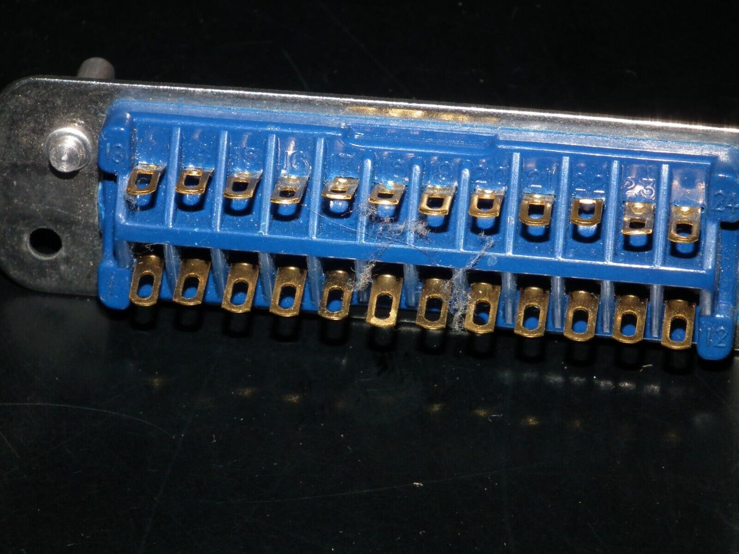 NOS Amphenol 26-159-24 24 Pole chassis plug with 2 x guiding pins GOLD PLATED