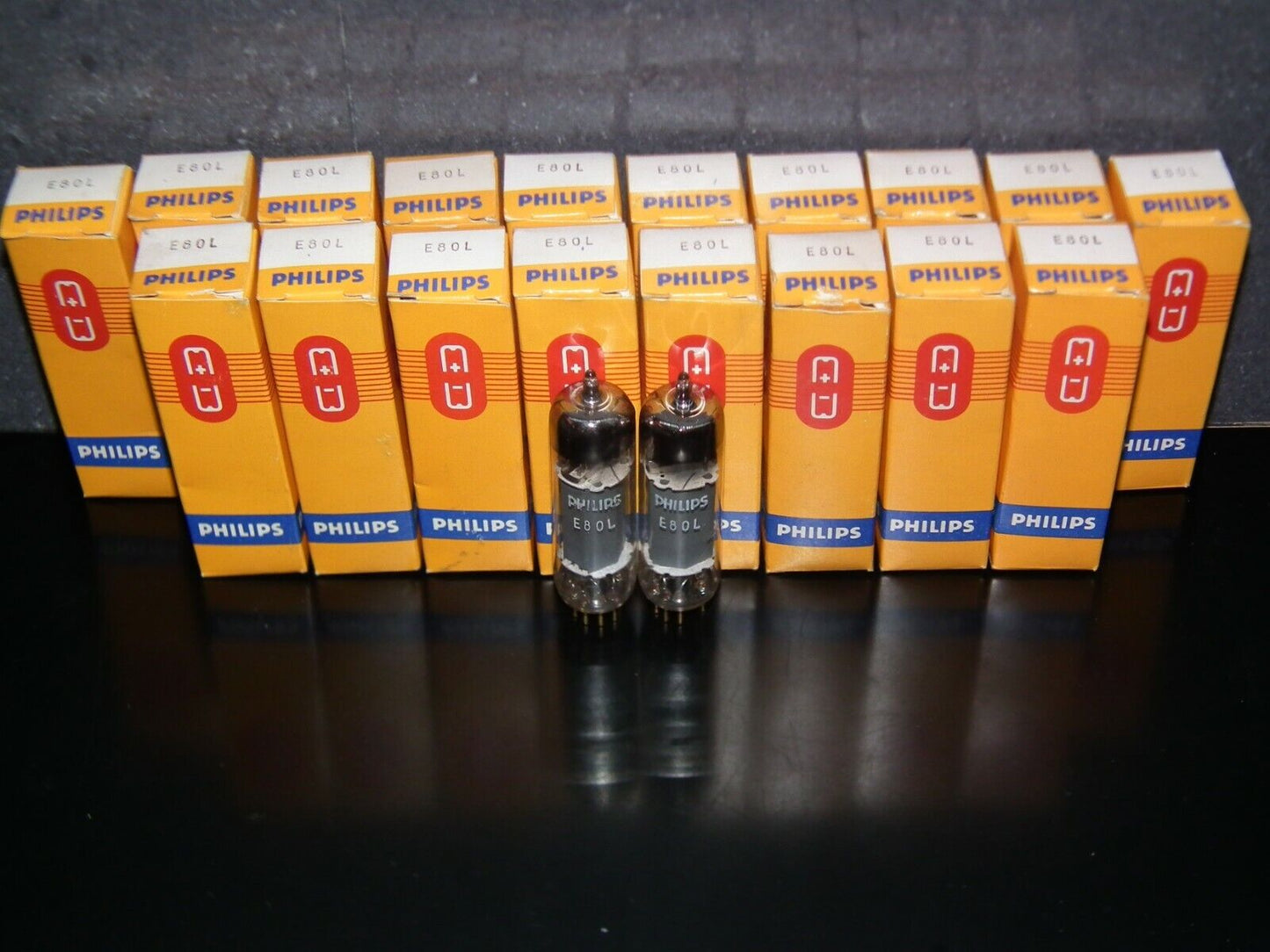 E80L Philips 6227 NOS Big O Getter Gold Pins SQ Made in Holland