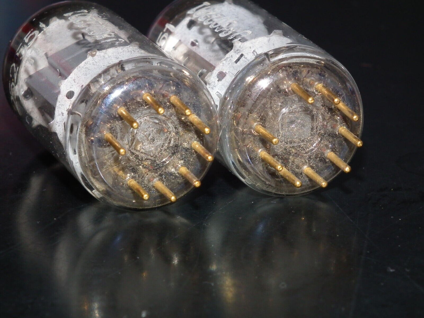 Platinum Matched Pair 6211 Telefunken ~ECC82 Tested NOS DB Gold Pins ULM ECC802S