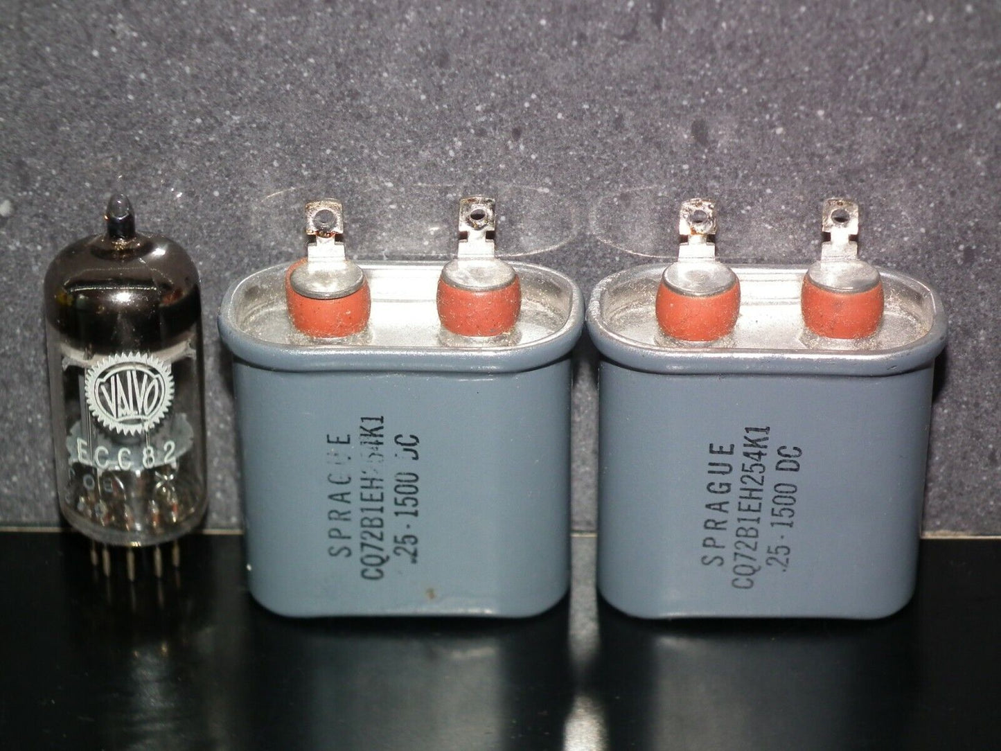 Two SPRAGUE PIO Capacitors 0.25u 1.5KV CQ72B1EH254K1 0.25mfd 1500V Used Tested