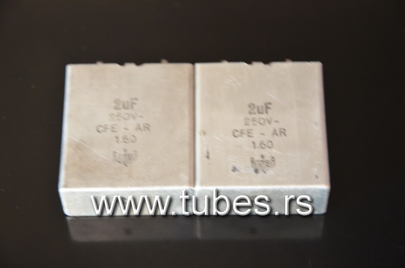 Two vintage PIO capacitors 2uF 250V Made in 1960 for tube audio Hi End amplifier