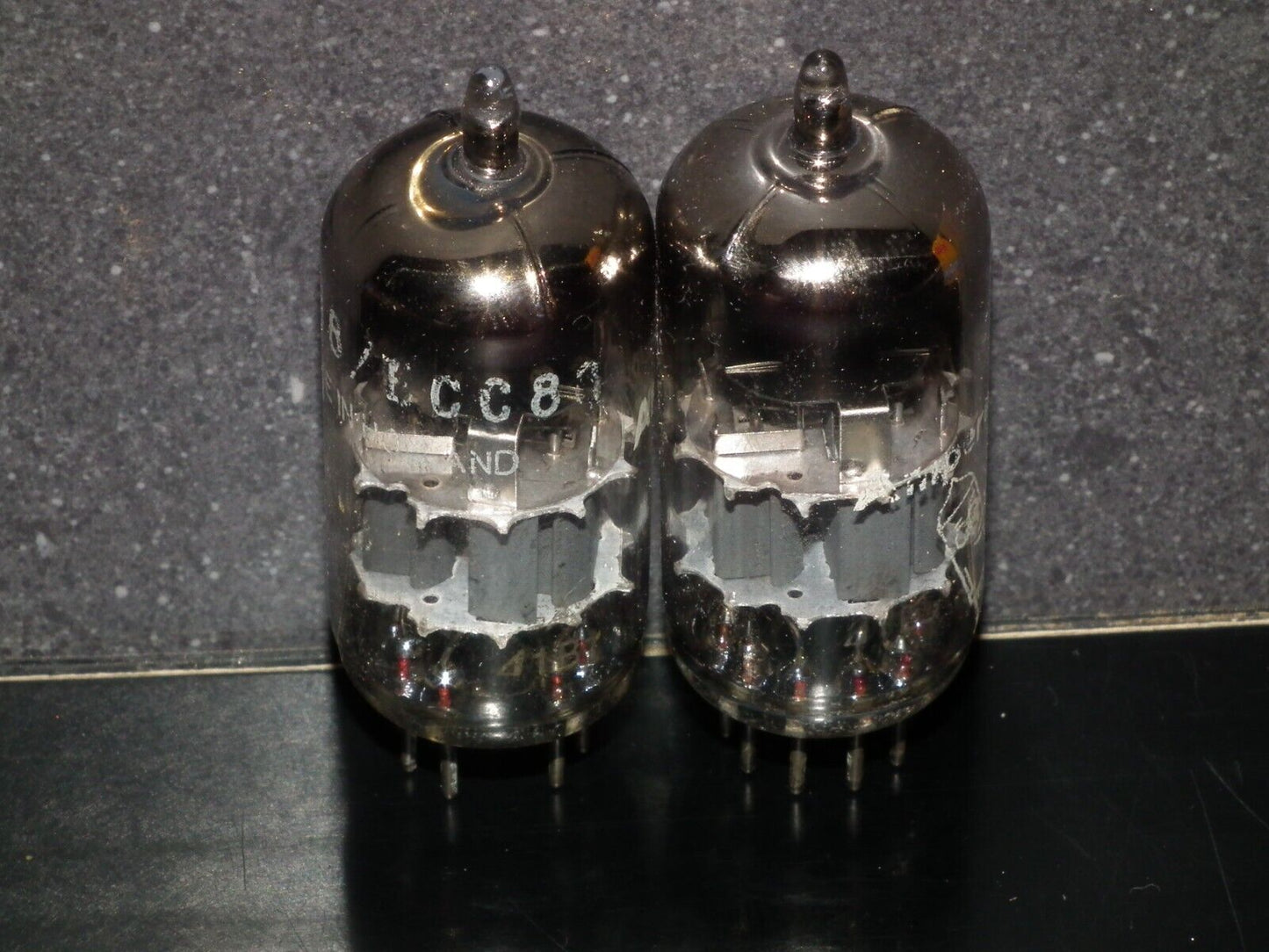 Platinum Matched Pair ECC88 Amperex Bugle Boy tested NOS Balanced sections