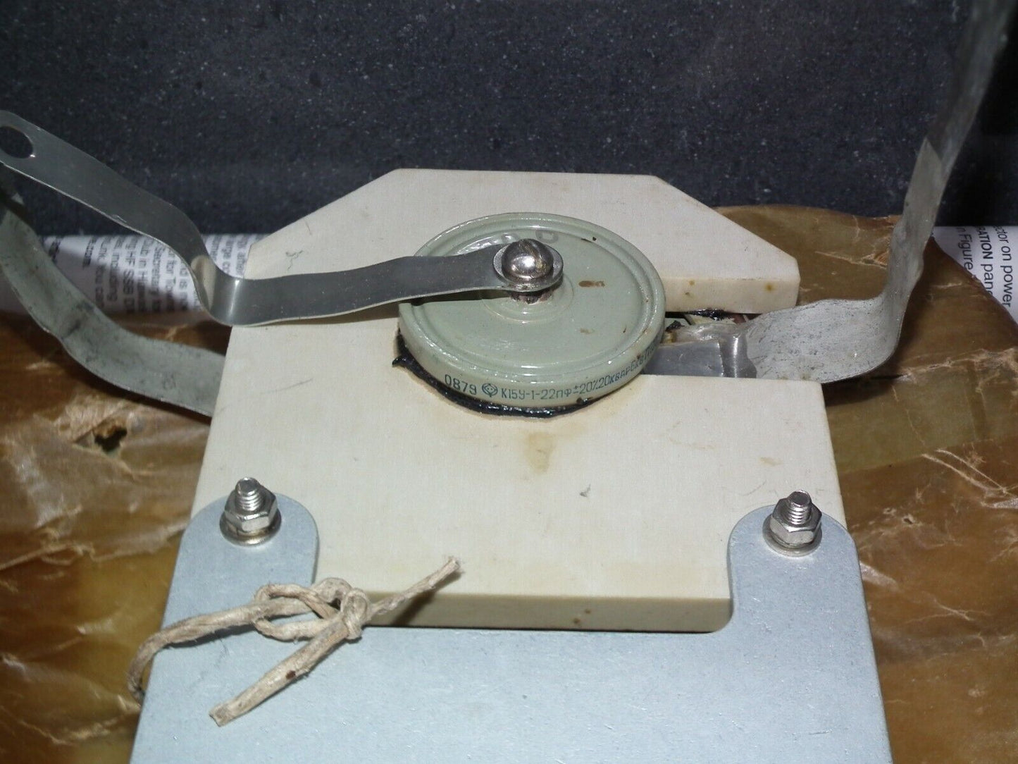 NOS K15U-1 100pF+22pF 6kV 6000V HV Doorknob Capacitors K15Y 55kVAr+20kVAr