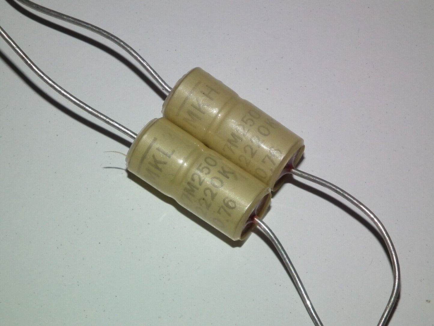 Two (2 pcs) Vintage NOS Capacitors Siemens MKL 0.047u 250V Klangfilm Audio 47nF