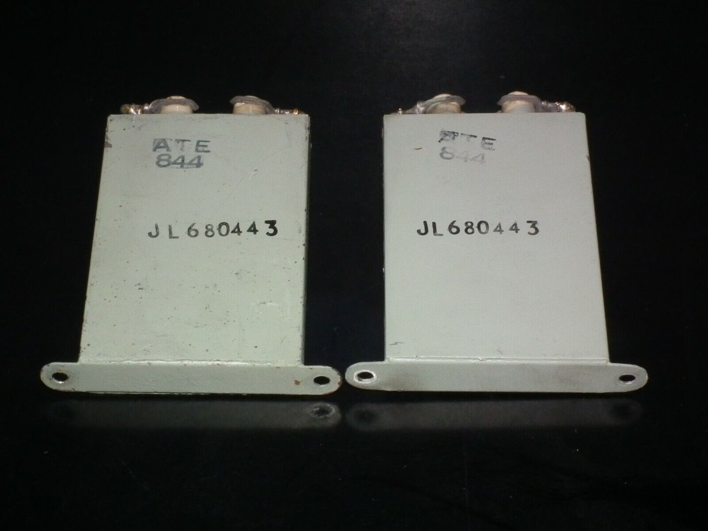Two vintage RARE PIO capacitors 1uF / 350V DC tube audio 1mfd 350VDC