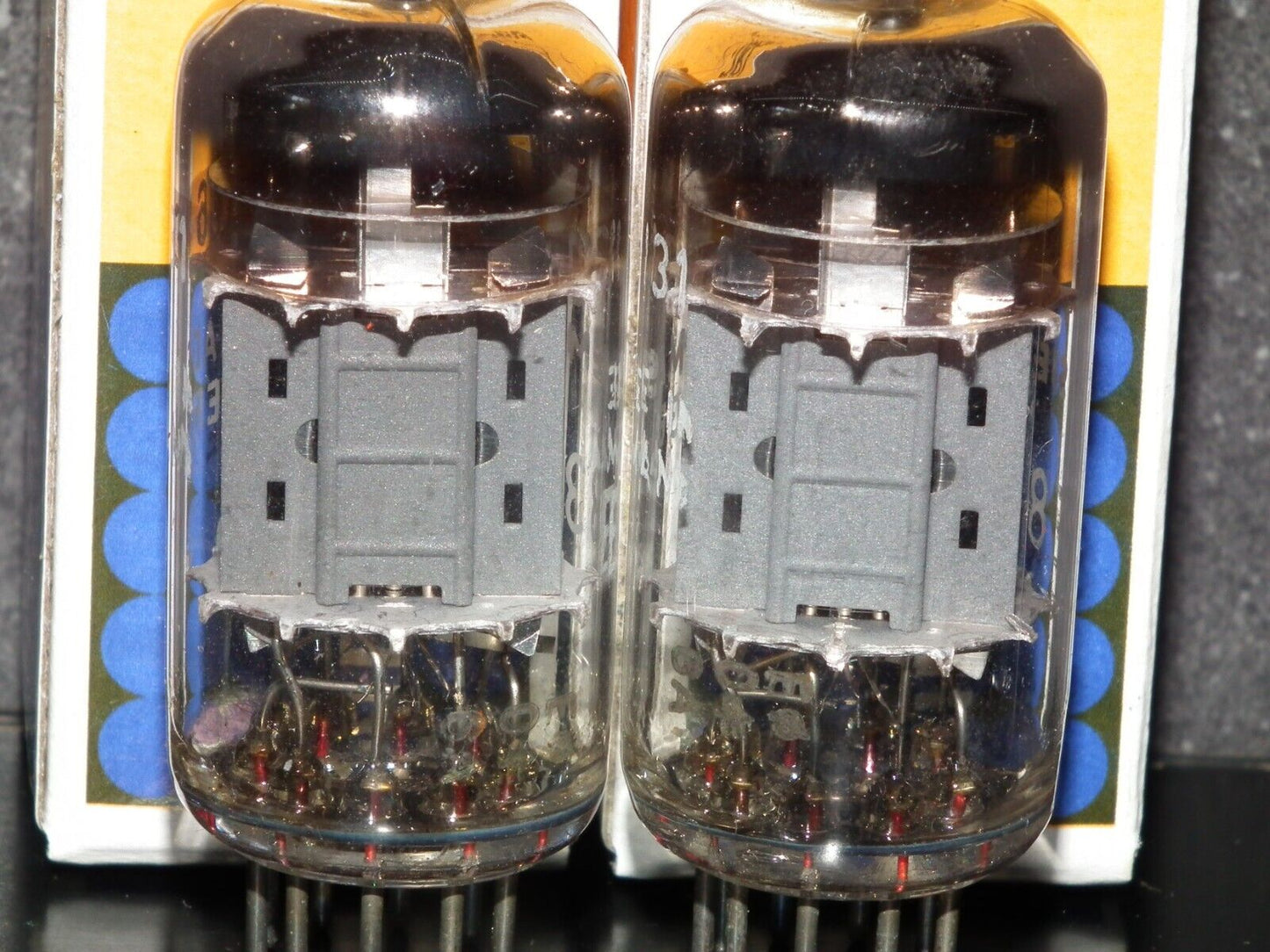 E83CC triple mica Siemens & Halske Platinum Matched Pair ECC83 Munich USED
