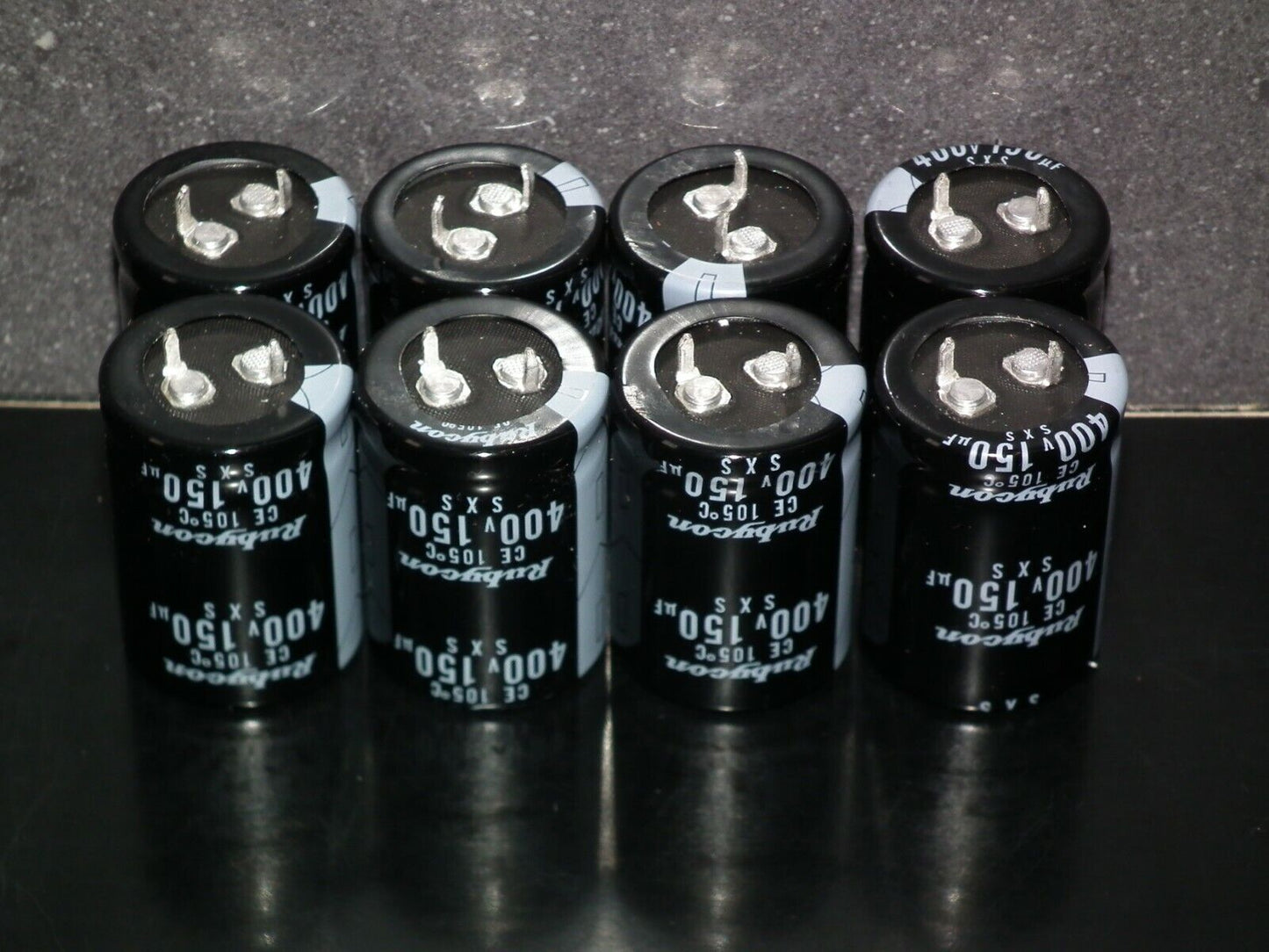 8 pcs Genuine Rubycon JAPAN premium electrolytic capacitors 150uF 400V 150u 150m