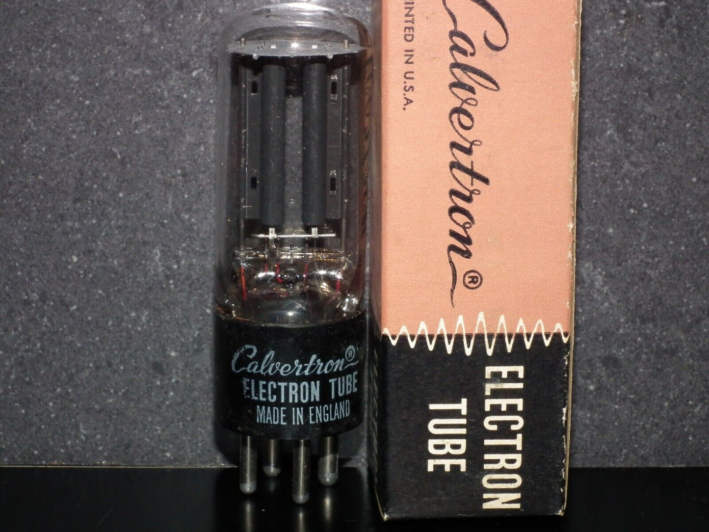 80 Calvertron tube rectifier NOS NIB, old type, round D getter, made in UK