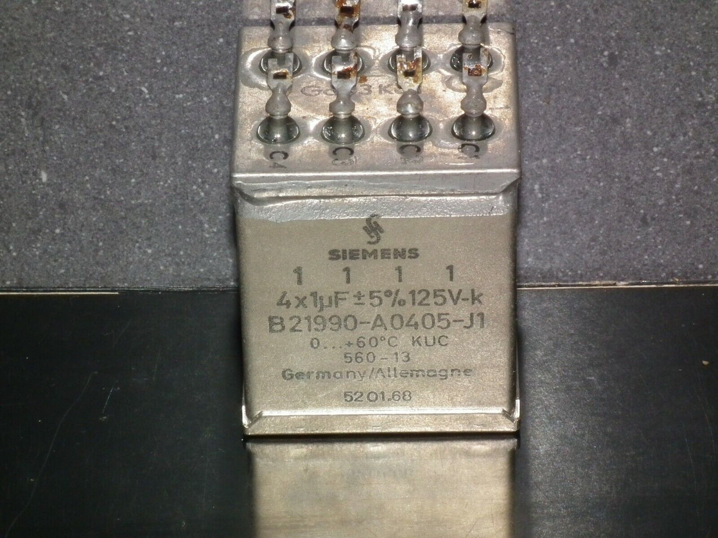 Vintage Siemens PIO capacitor 4x1.0 uF / 125V Klangfilm tube audio 4x1mfd 125V