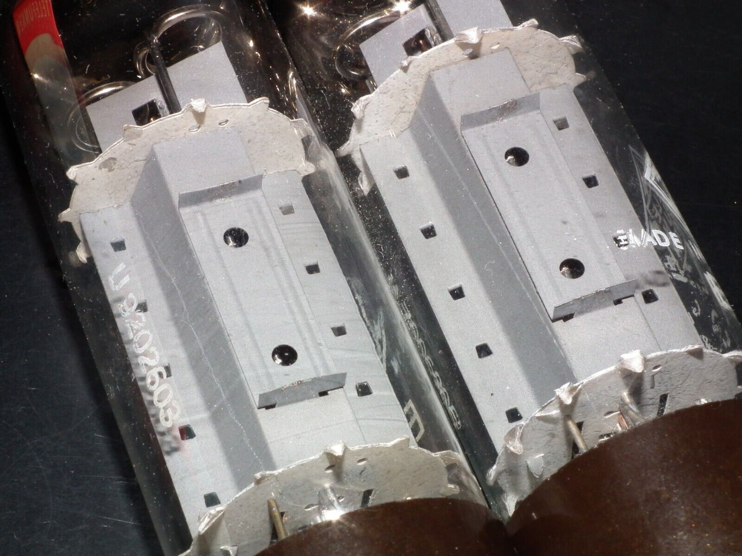EL34 Telefunken OO Getter Brown Base NOS NIB Platinum Matched Pair Ulm W.Germany