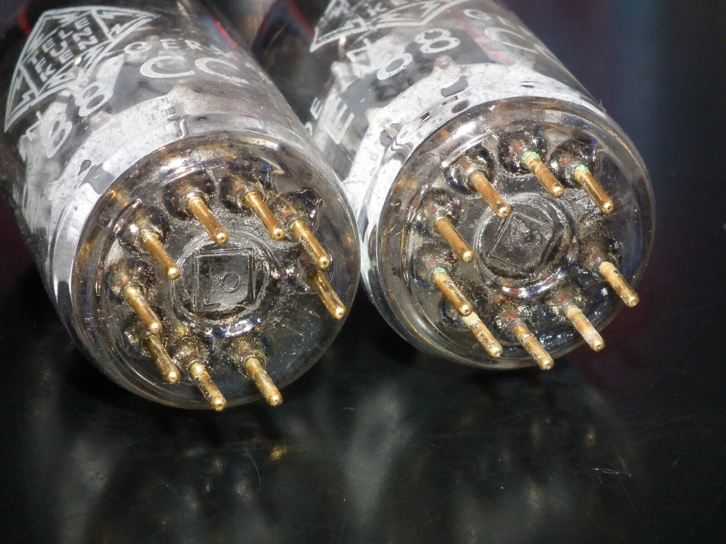 Platinum matched pair E88CC Telefunken 6922 Diamond Bttm Ulm Balanced Tested 95%