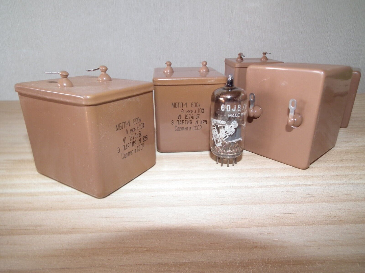 NOS PIO Capacitor 4mfd 600V 4u Paper in Oil MBGP-1 Soviet made in 70s