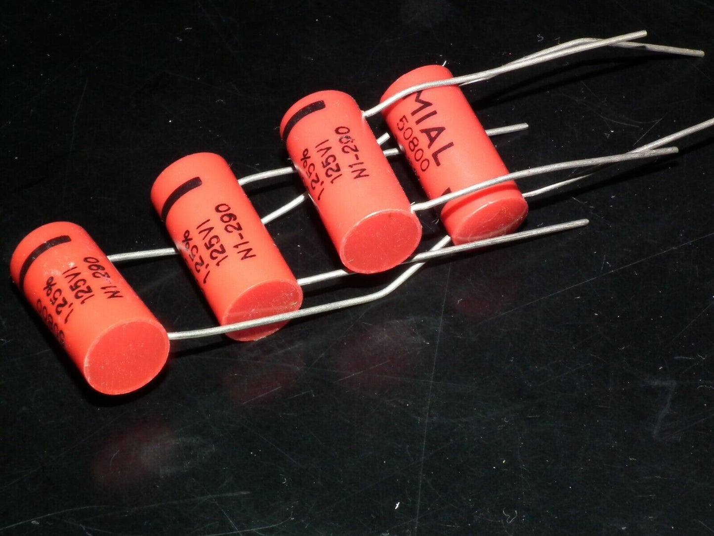Four vintage NOS capacitors 50800pF 125V 1.25% MIAL 50,8nF Made in West Germany