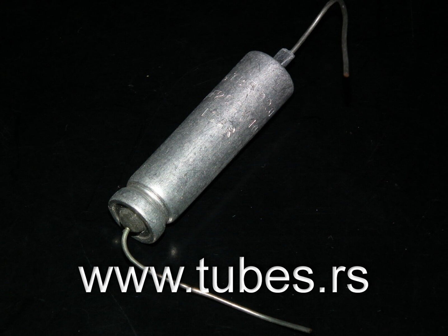 Two vintage ICAR electrolytic capacitors 200uF 10V NOS Made in Italy in 1971