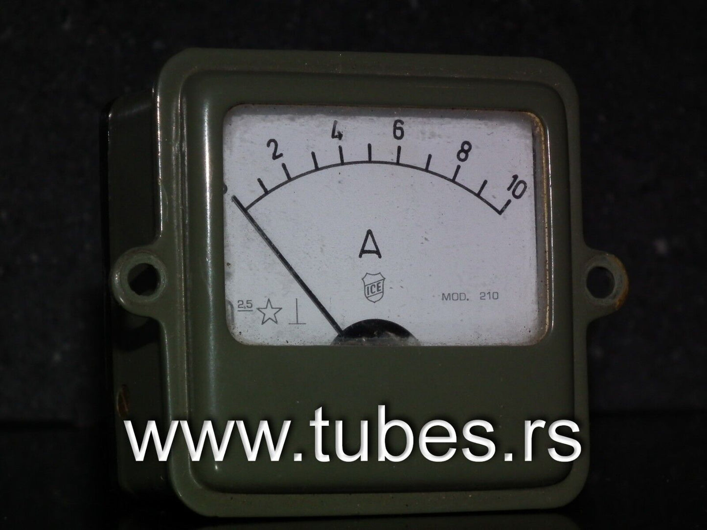 ICE - moving coil ammeter ampere meter indicator 0-10A - panel mount - Mod. 210