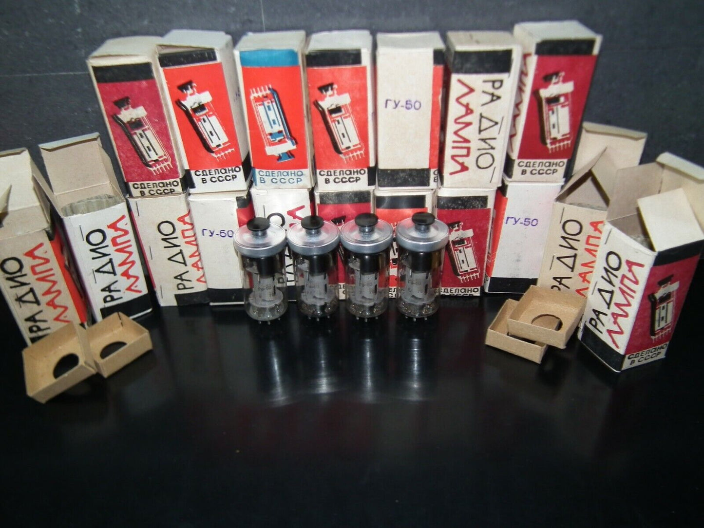 Platinum matched quad GU50 NOS NIB (FU50, LS50)
