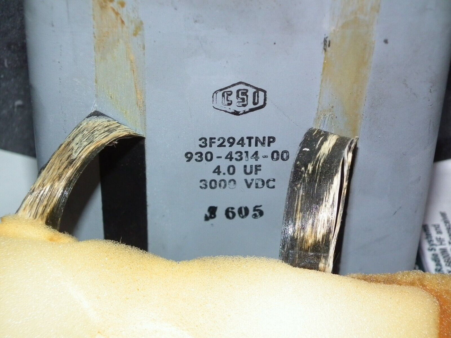 Genuine CSI PIO Capacitor 4mfd 3000V NOS One pcs (1 capacitor) 4u 3000V 3KV