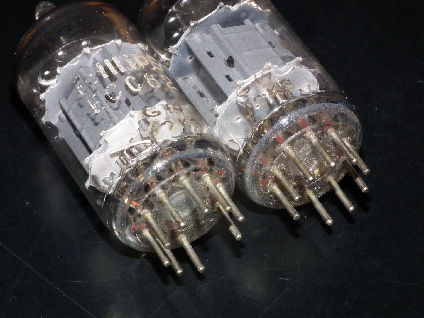 ECC82 12AU7 Philips Heerlen Delta codes Used tested NOS 100% Matched Pair