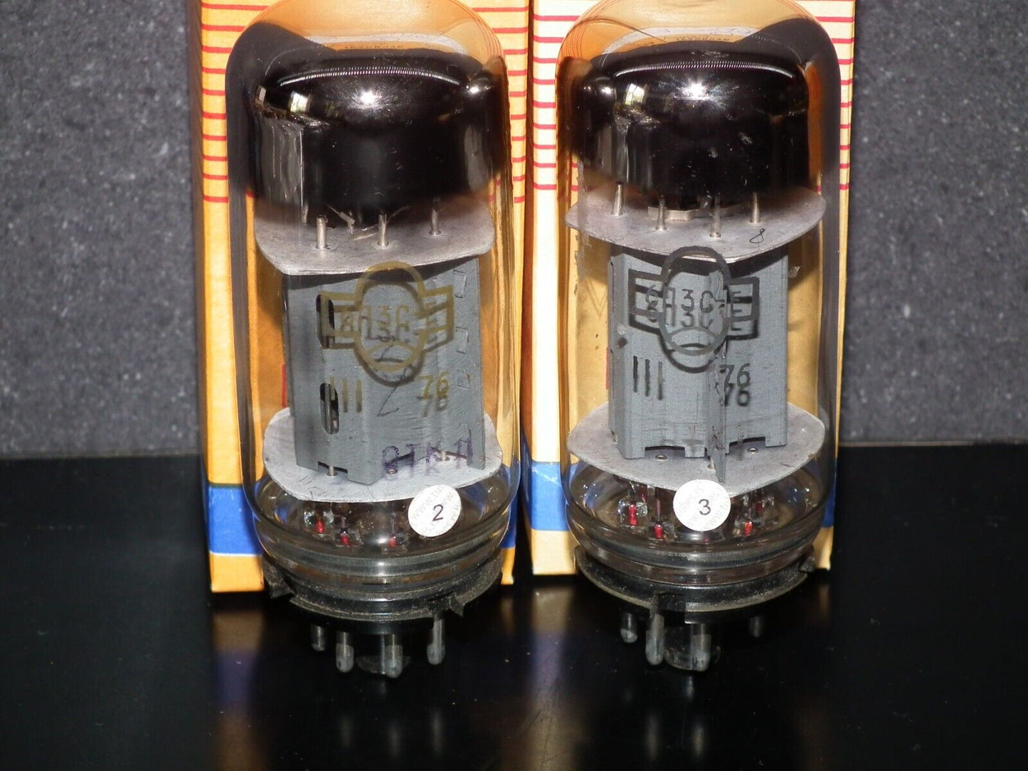 Platinum Matched Pair 6P3S-EV Reflektor 6L6GC 5881 NOS Super Strong March 1976