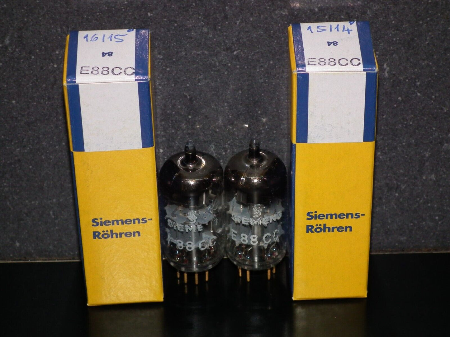 Platinum Matched Pair Siemens E88CC Used Tested NOS Dual Stage Getter A2 7H Code