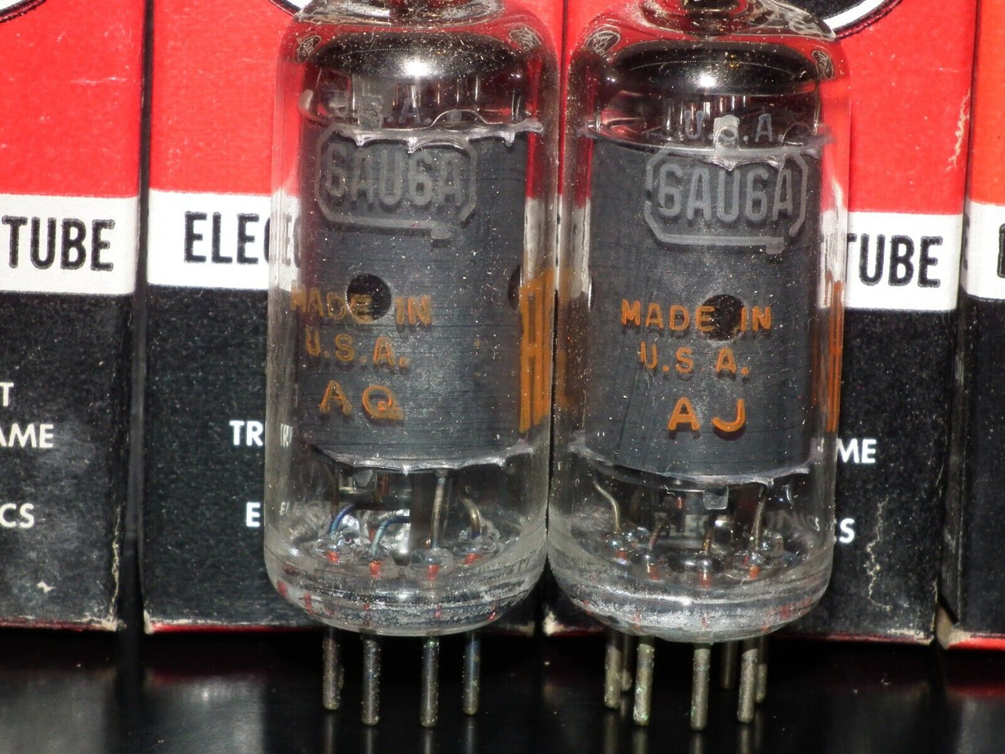 One (1 pcs) 6AU6A RCA EF94 Microphone pentode RARE Old Type - Low Noise Tested