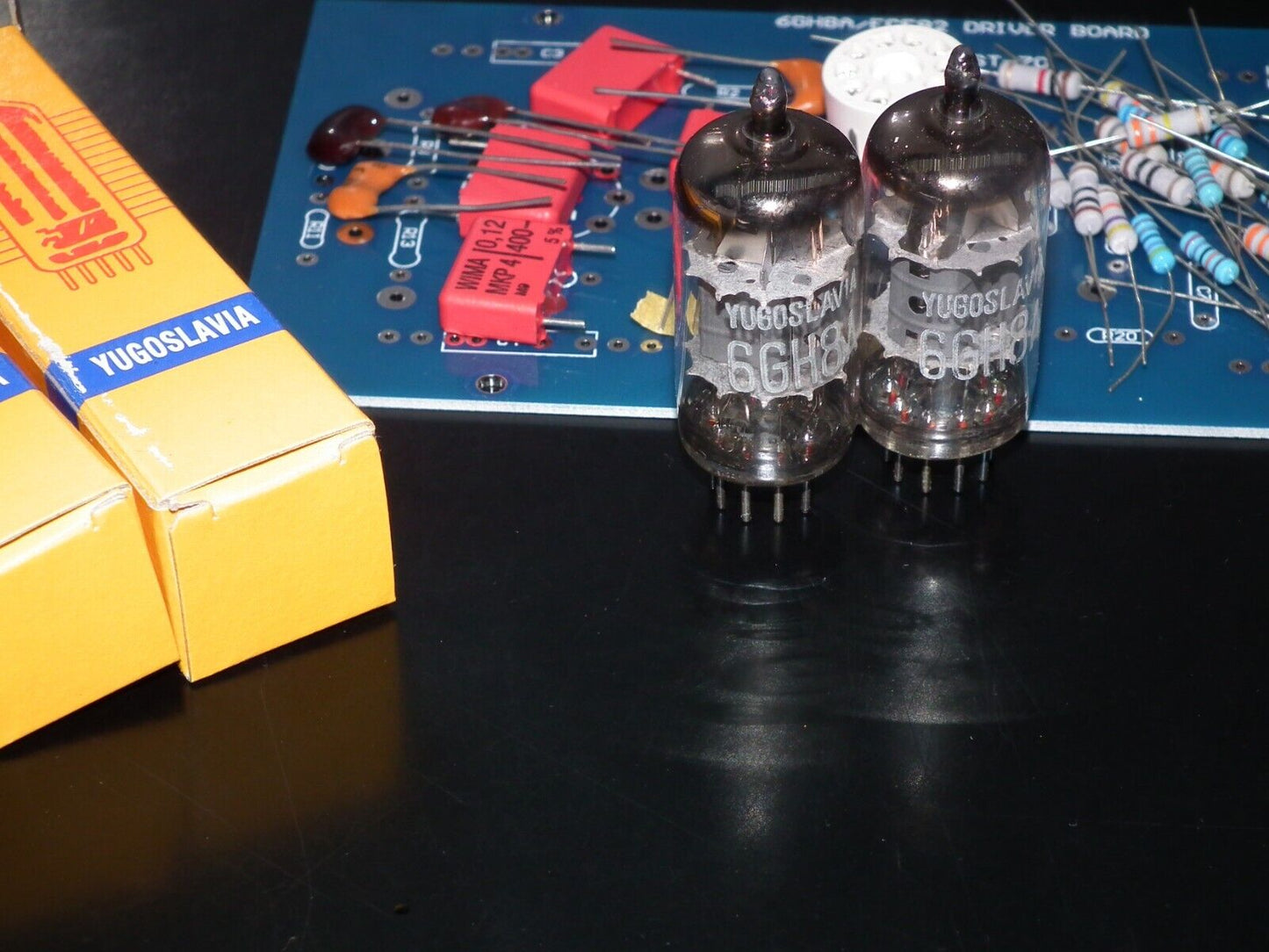 DYNACO ST-70 6GH8A / 6GH8 COMPLETE KIT PC-3 DRIVER BOARD WITH TUBES (NOS Platinum matched pair of 6GH8A EI Philips)