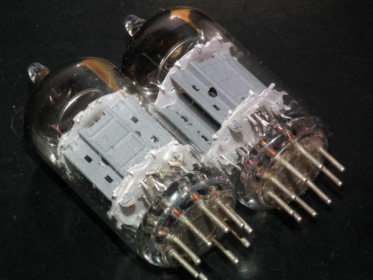 Matched Pair ECC82 12AU7 Philips Holland Used Tested 85% NOS Big Ring Getter