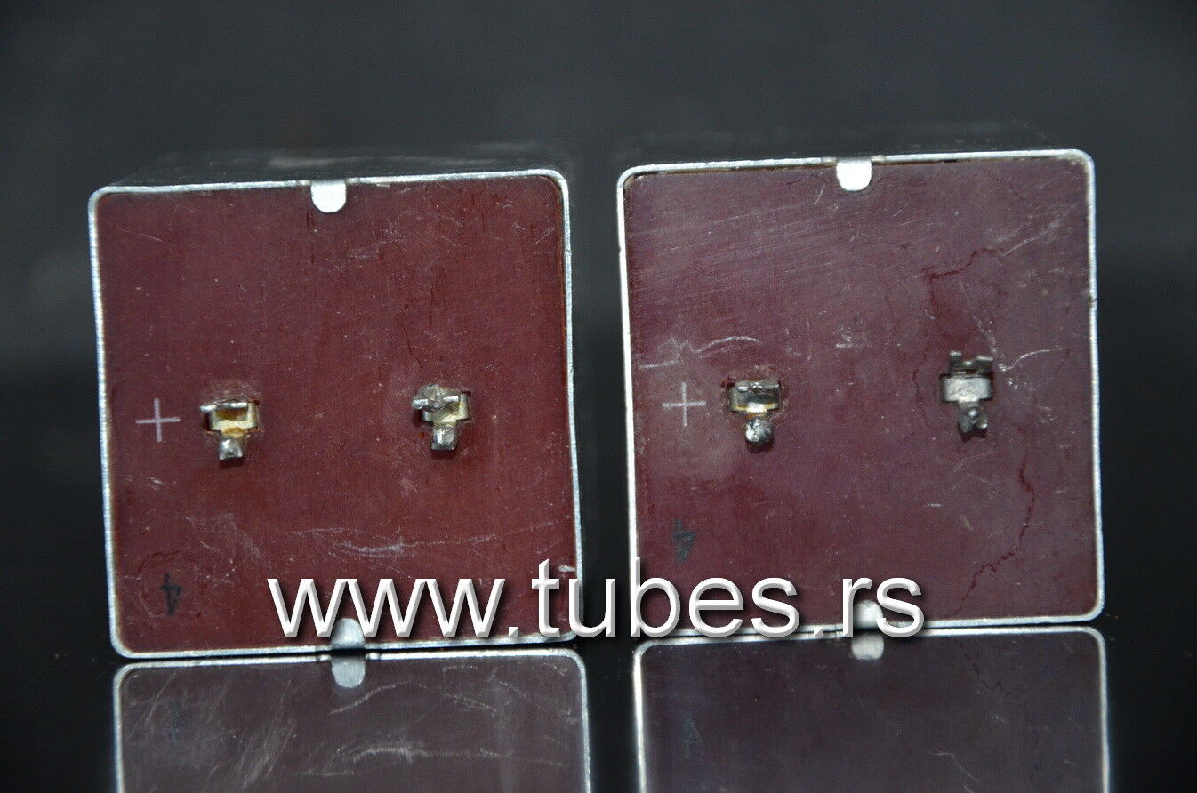 Two vintage Siemens electrolytic capacitors 1000uF 35V Klangfilm, West Germany