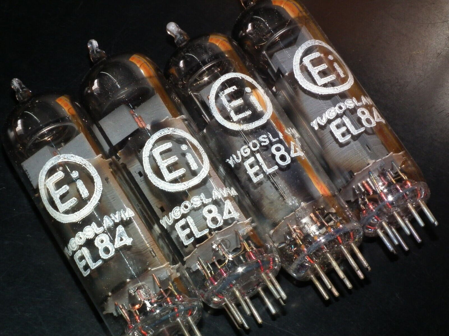 EL84 6BQ5 Tungsram Hungary - NOS platinum matched quad from 70s NOS NIB EI Boxes