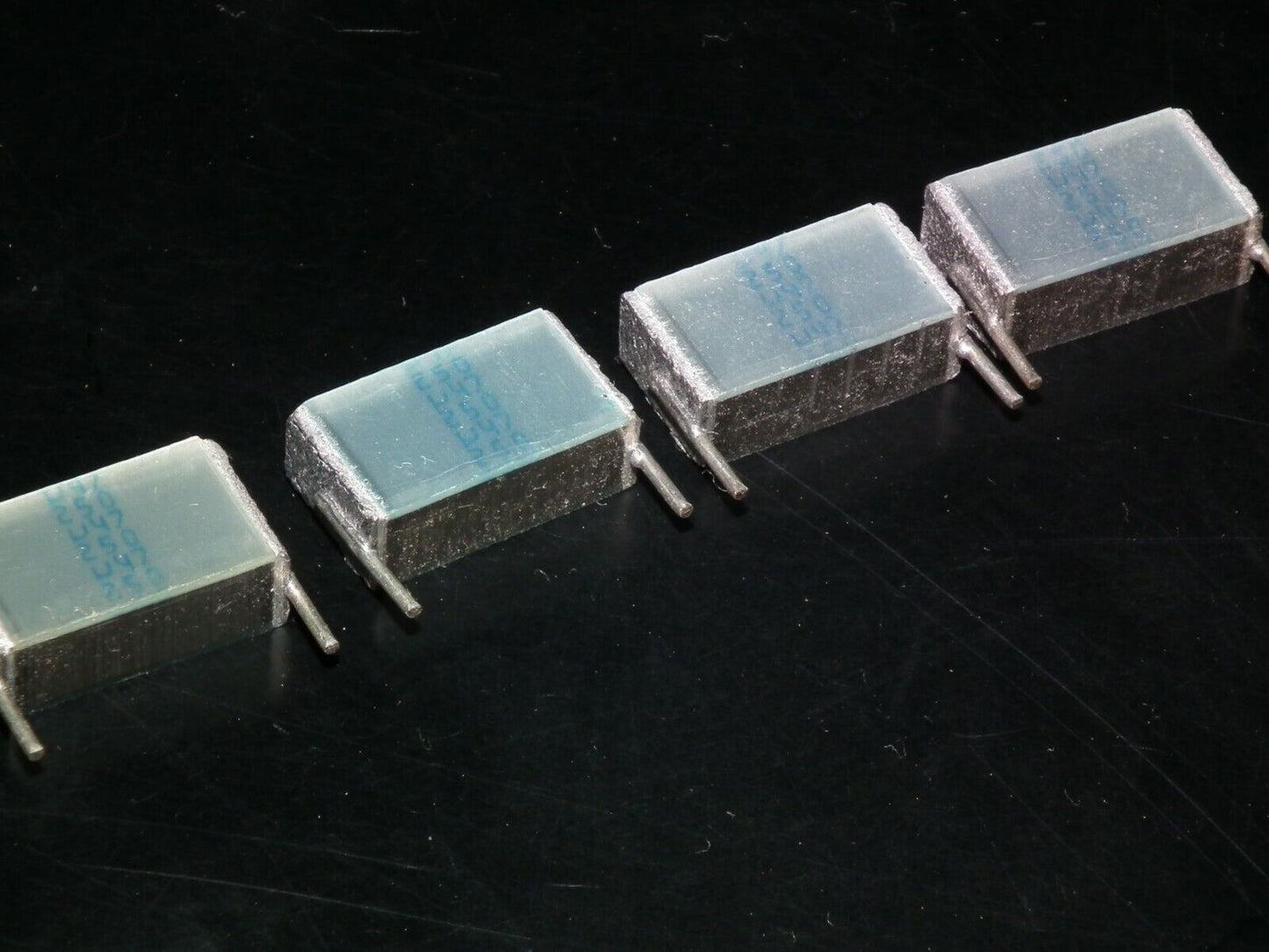 Four NOS vintage Siemens MKT Silver capacitors 470nF 250V W. Germany 0.47u 250V