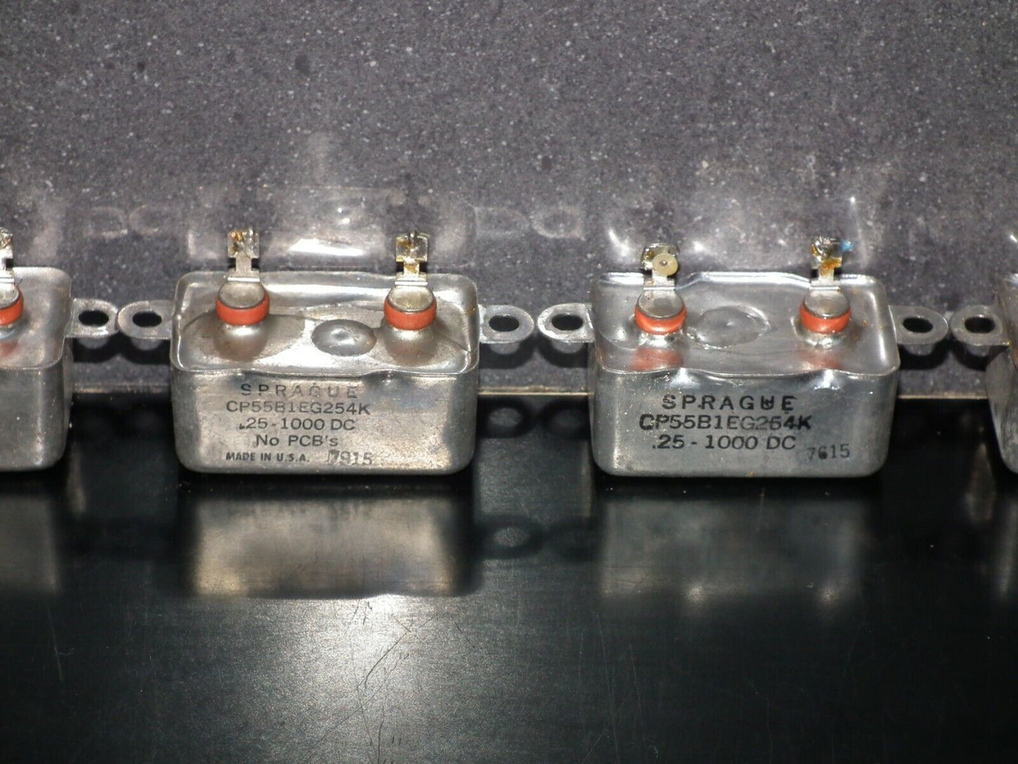Two (2 pcs) RARE PIO Capacitors 0.25mfd 1000V 0.25u Sprague USA