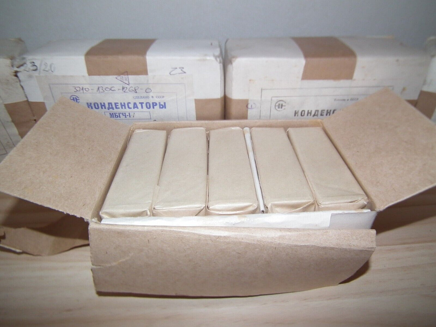 NOS PIO Capacitor 2mfd 750V 2u Paper in Oil MBGCh-1 Soviet made in 70s