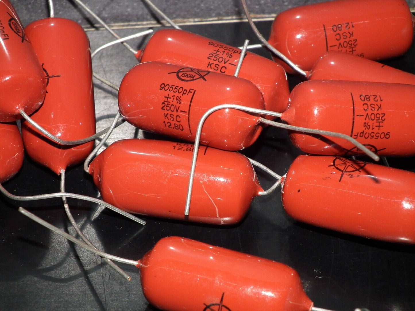 Two vintage capacitors 90550pF / 90nF / 0.09uF 250V ISKRA 1980 HI End Tube Amp