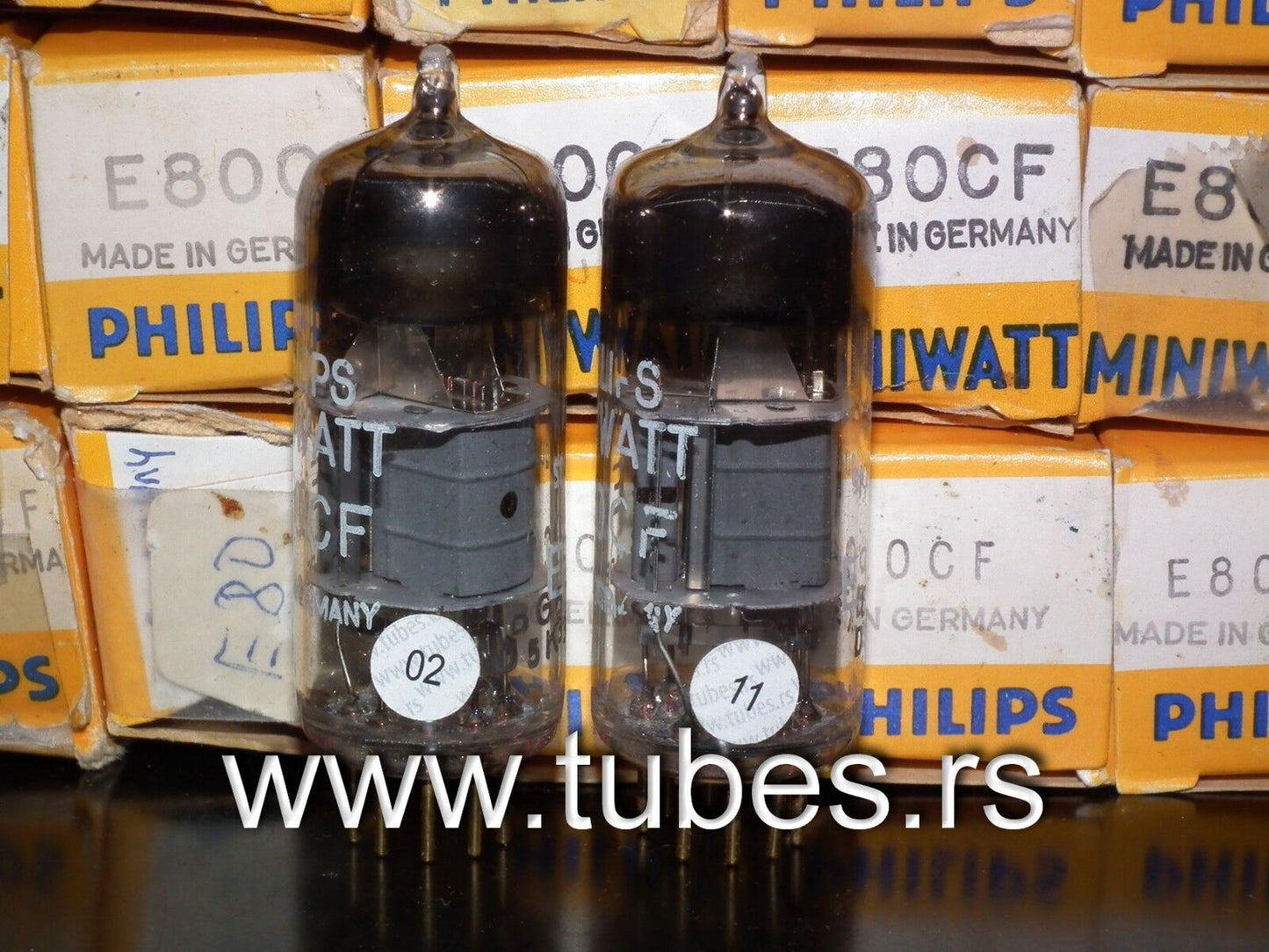 VALVO GERMANY E80CF 7643 for McIntosh MR-67 65B 71 Platinum matched pair Philips