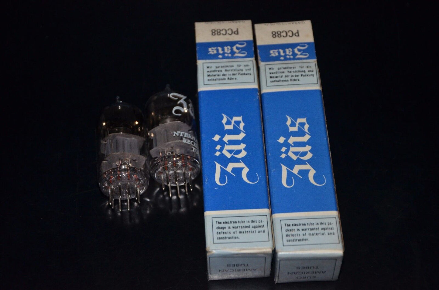 PCC88 7DJ8 ZAIS NOS Matched Pair gray shield cup getter ECC88 6DJ8 Reflektor