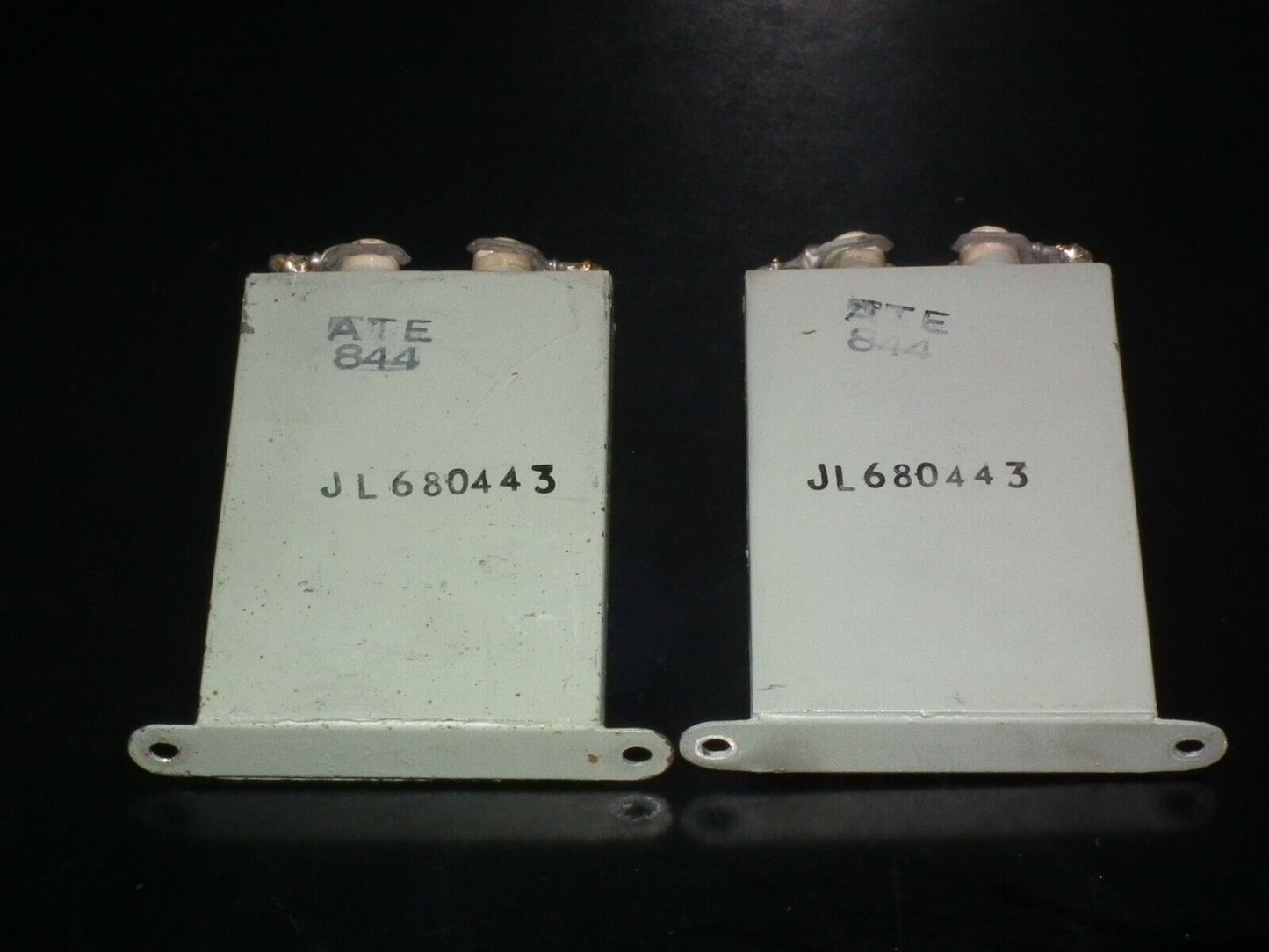 Two vintage RARE PIO capacitors 1uF / 350V DC tube audio 1mfd 350VDC