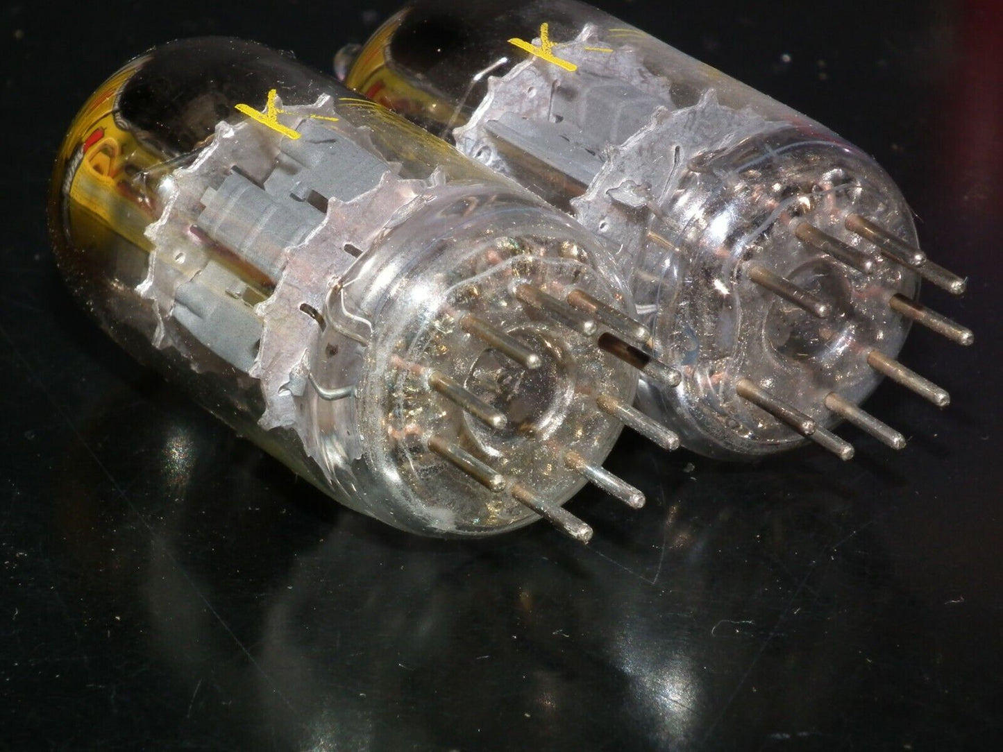 12AY7 K-R INC NOS NIB platinum matched pair RARE SQUARE GETTER 6072 6072A