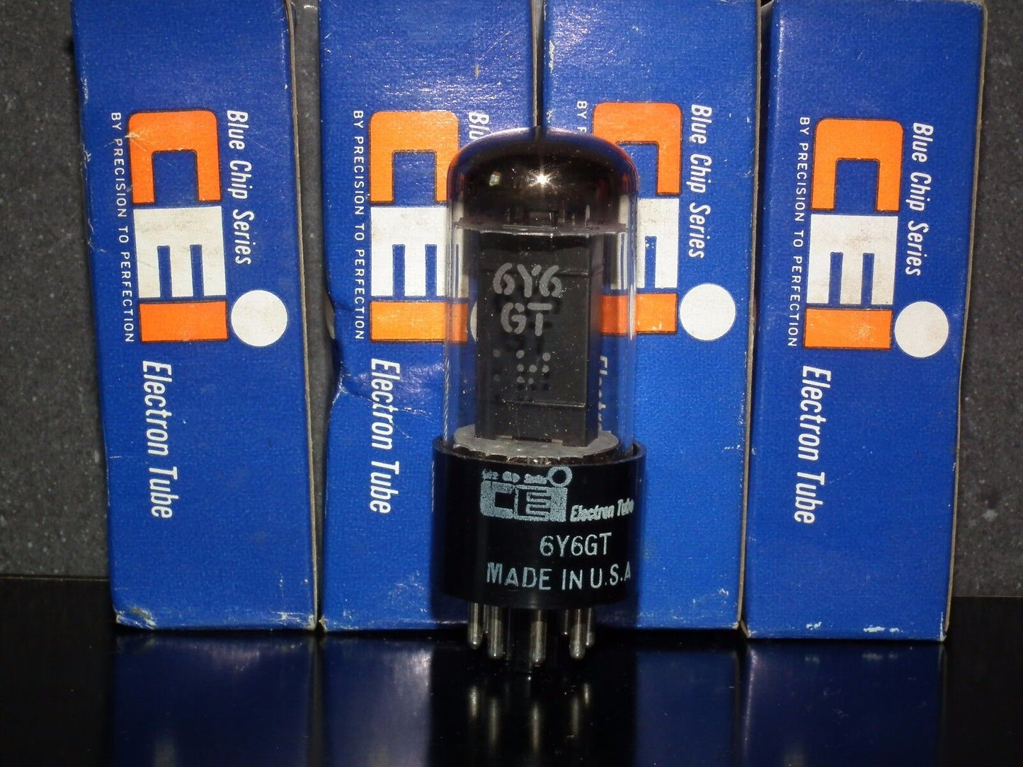 6Y6GT CEI NOS NIB tube audio pentode Made in USA