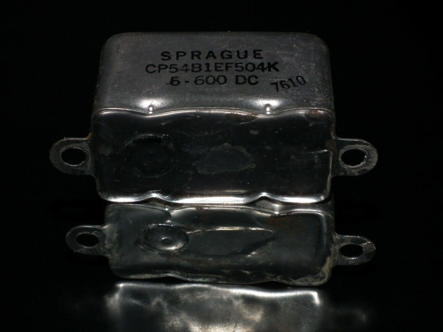 Two (2 pcs) RARE PIO Capacitors 0.5mfd 600V 0.5u Sprague USA