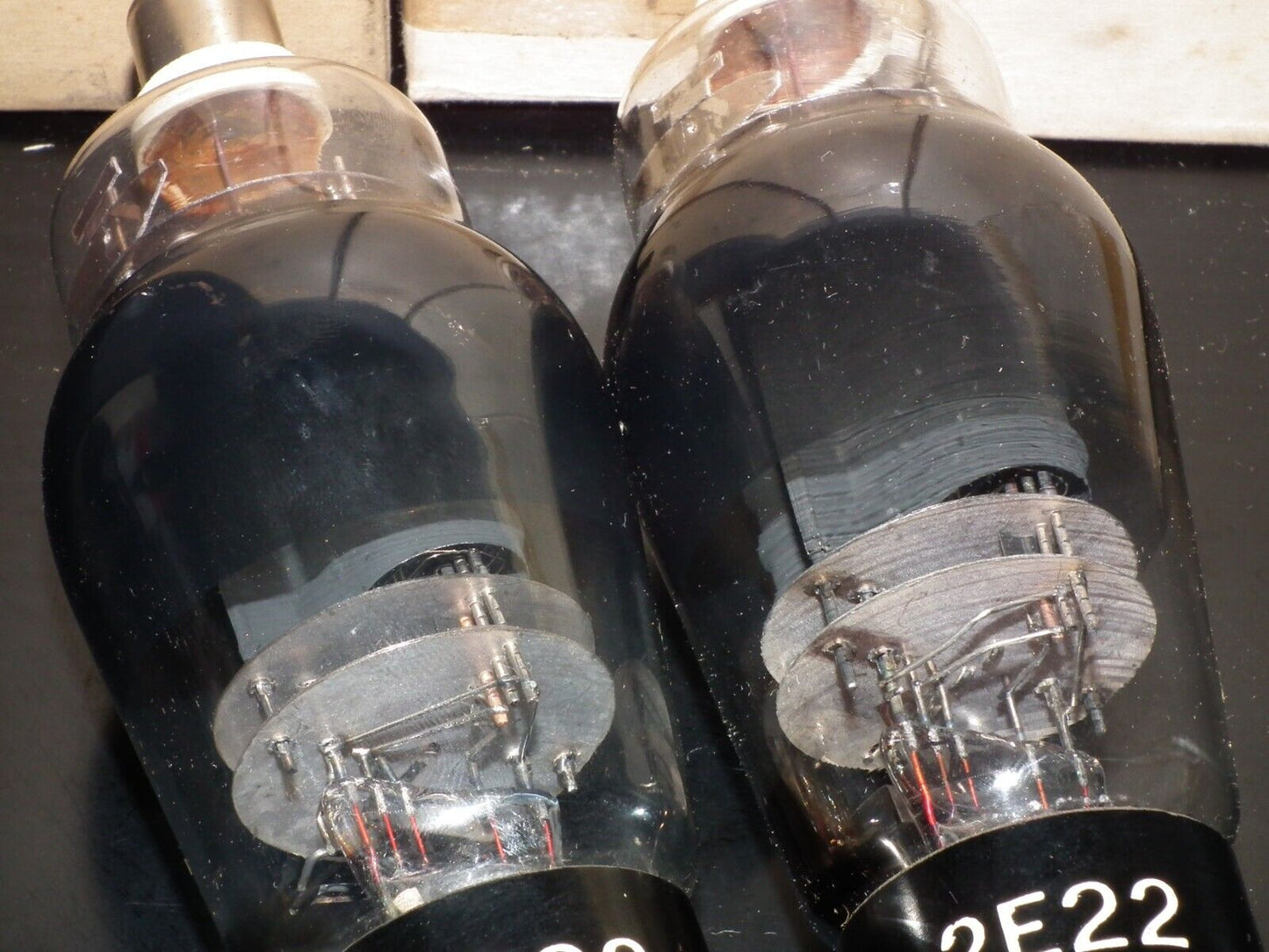 Platinum Matched Pair 2E22 KEN-RAD NOS NIB Made in USA Black Coated DHT Pentode