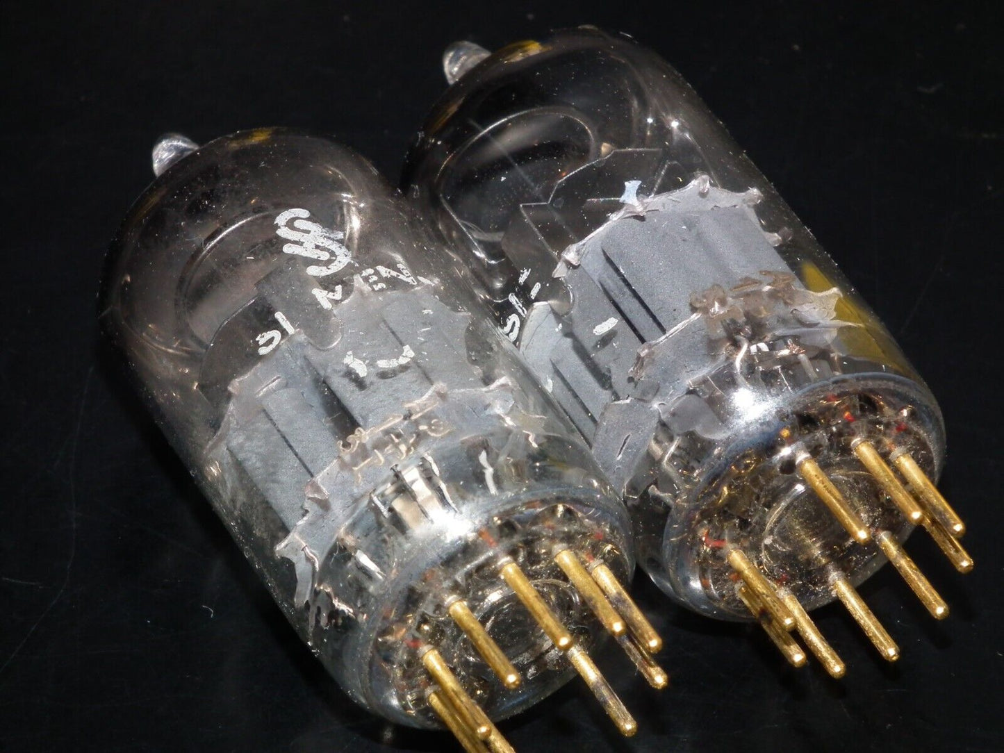 Platinum Matched Pair Siemens E88CC Used Tested NOS GRAY SHIELD A01 MP5