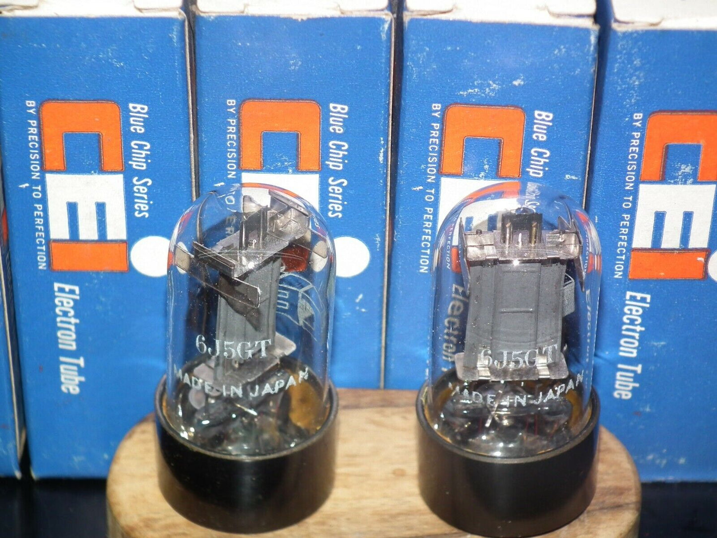Platinum Matched Pair 6J5GT CEI NOS NIB Made in Japan (6J5G 6J5GT)