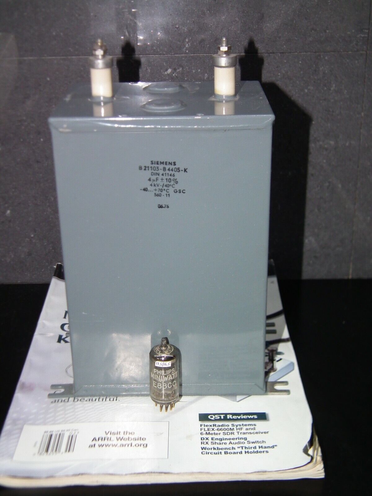 One NOS vintage Siemens PIO capacitor 4uF 4000V 4mfd 4KV
