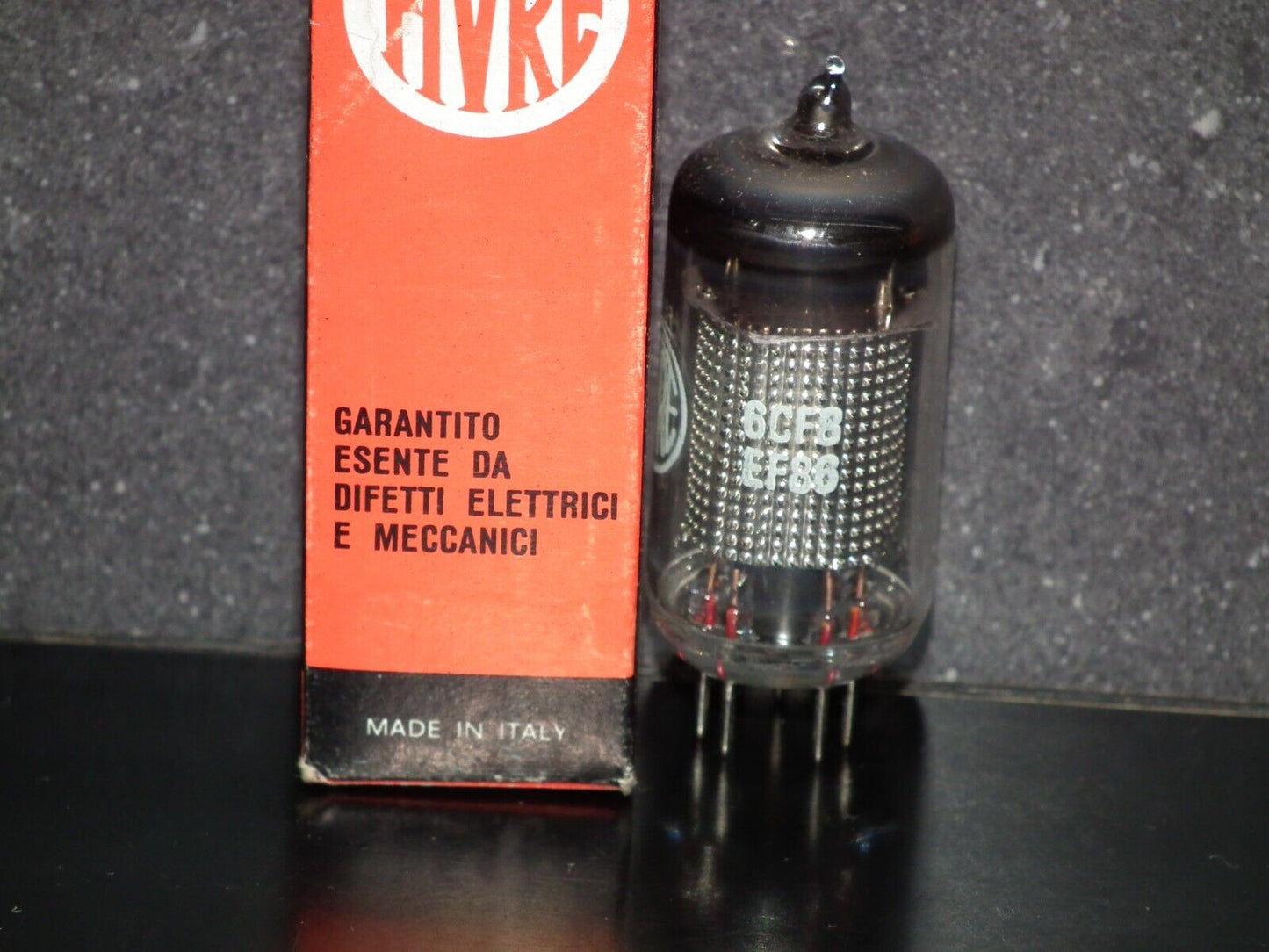 EF86 Fivre 6CF8 NOS NIB Made in Italy in 60s Silver Plate
