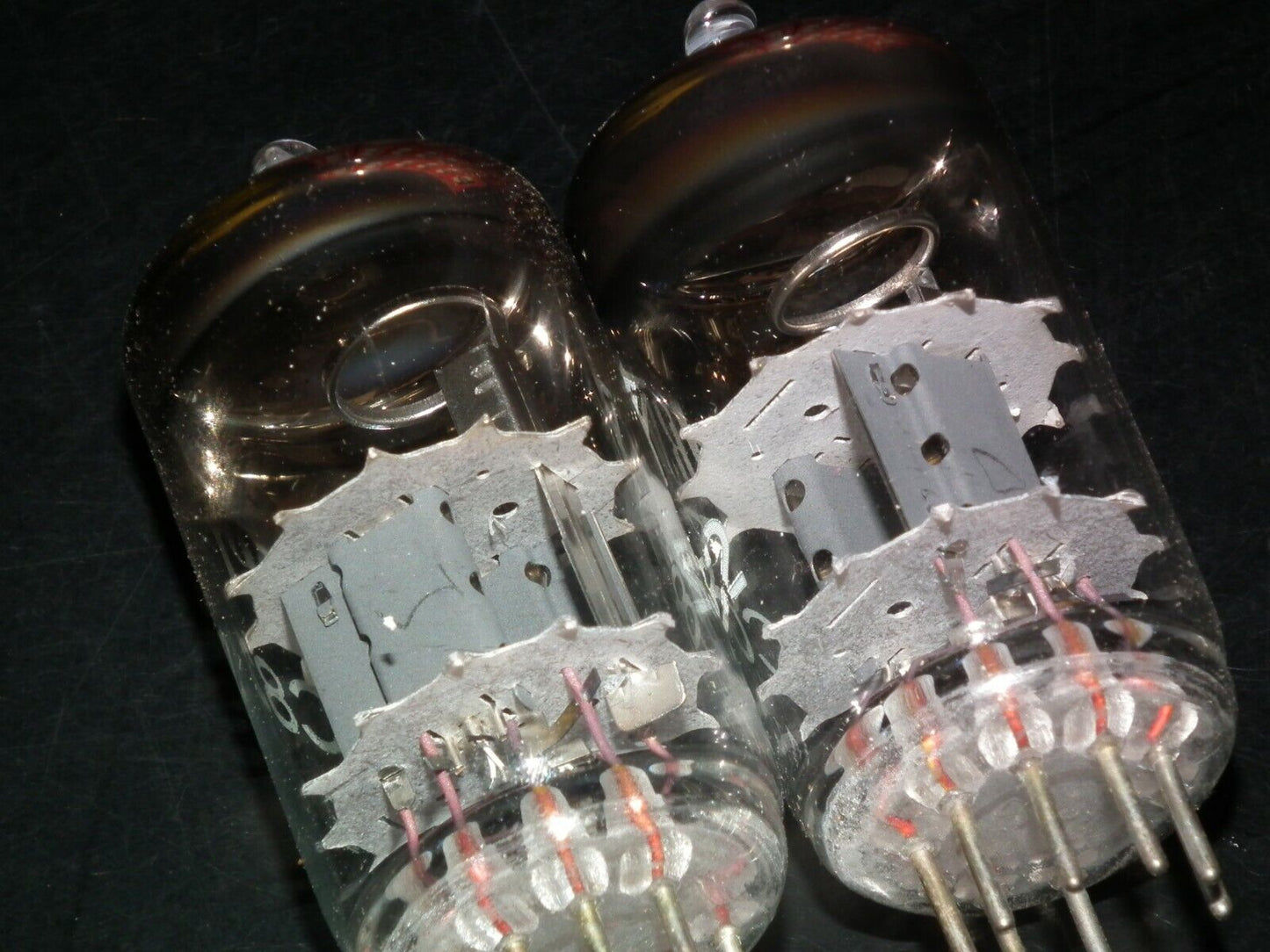 ECC82 12AU7 RFT rebranded RSD, NOS NIB Platinum Matched Pair, the same codes 70s