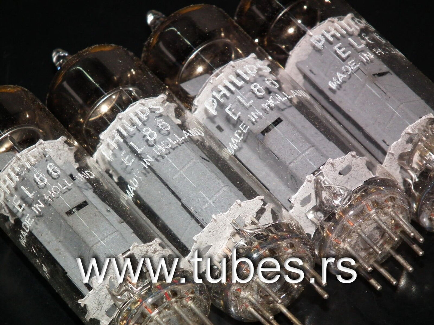 Platinum matched quad EL86 6CW5 Philips Mazda NOS NIB tube audio pentode