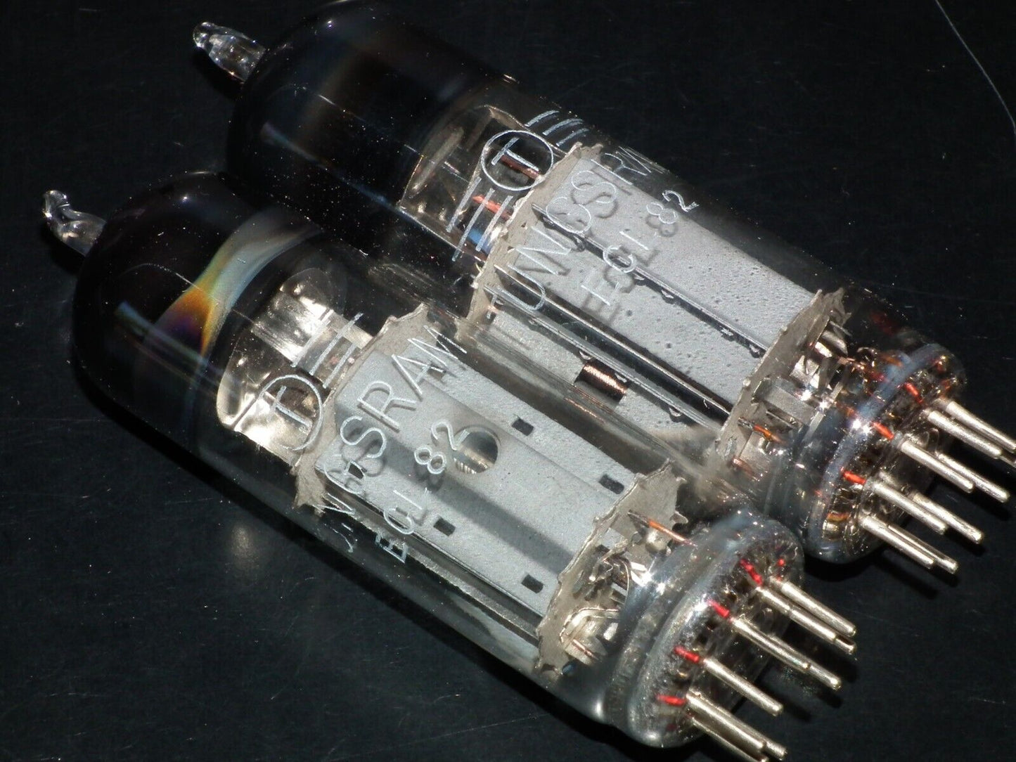 Platinum Matched Pair ECL82 Tungsram 6BM8 NOS Foil Getter