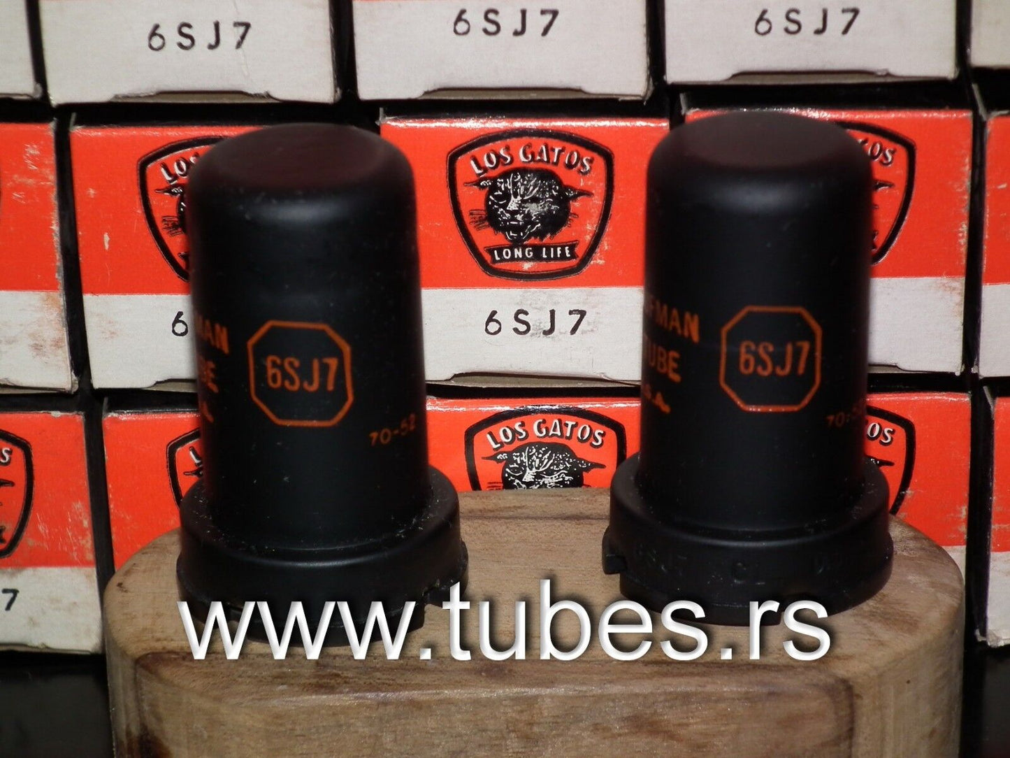 PLatinum matched pair 6SJ7 Los Gatos Lewis & Kaufman NOS NIB