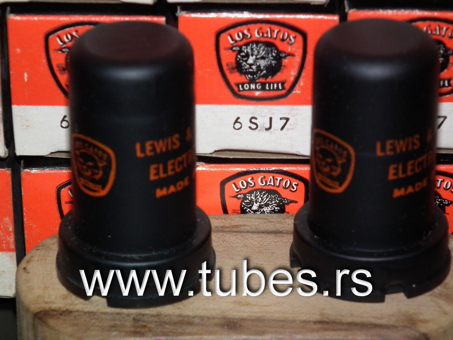 PLatinum matched pair 6SJ7 Los Gatos Lewis & Kaufman NOS NIB