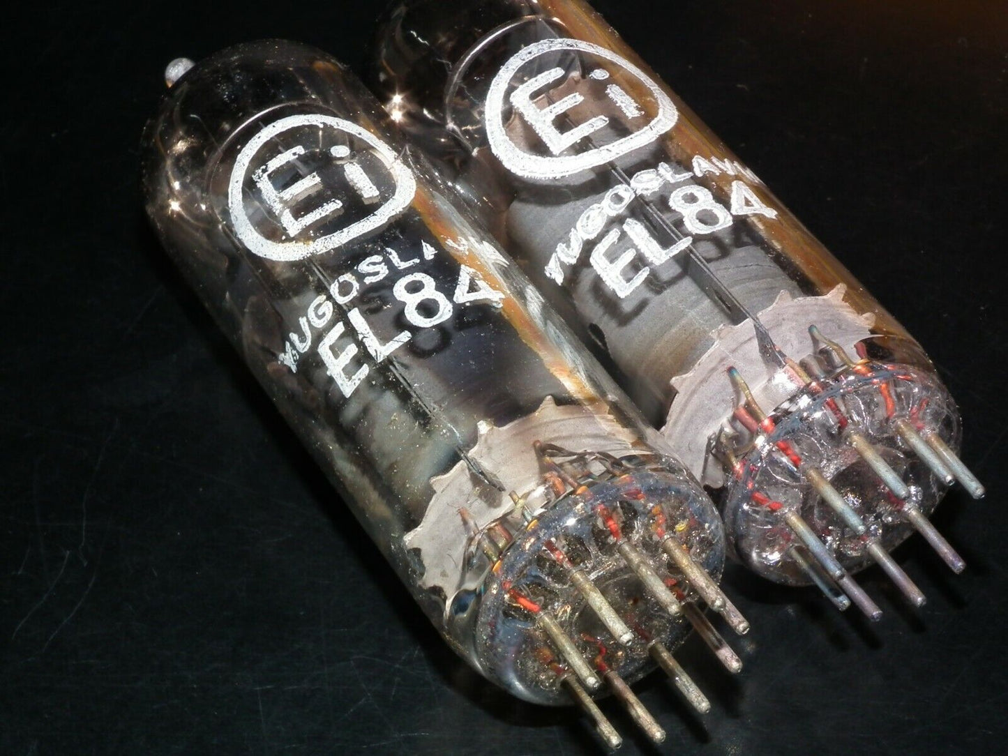 EL84 6BQ5 Tungsram Hungary - NOS platinum matched pair from 70s NOS NIB EI Boxes
